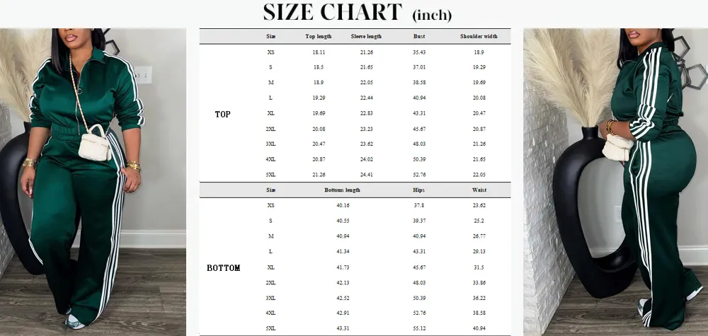 Women's Tracksuit Set: Long Sleeve Zip Jacket & Pants