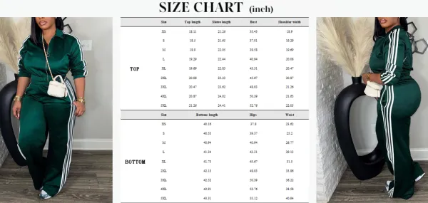 Women's Tracksuit Set: Long Sleeve Zip Jacket & Pants