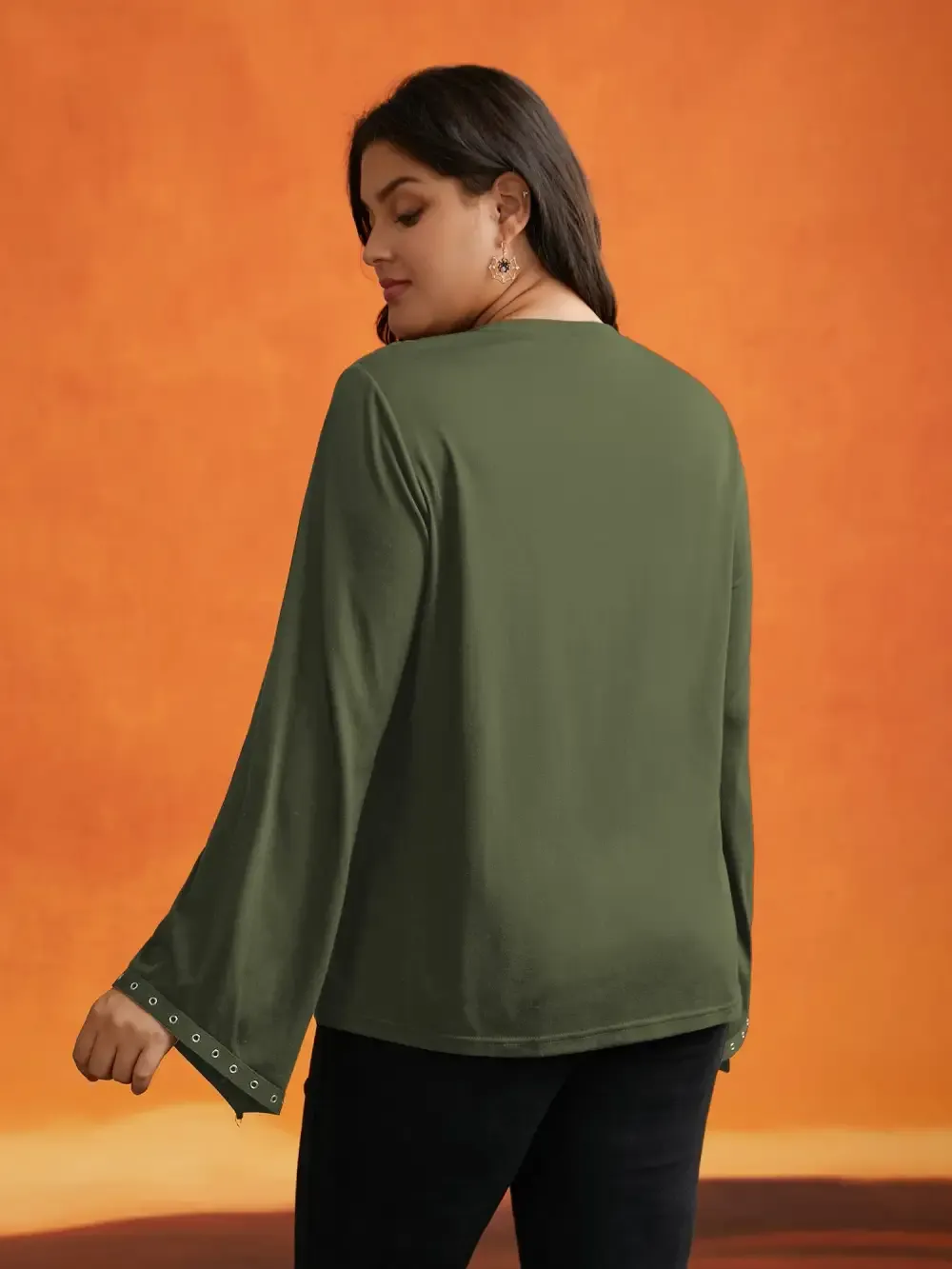 Peek-A-Boo Cut-Out Neckline T-Shirt