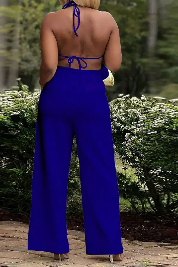 Irregular Tassel Lace-Up Pant Set