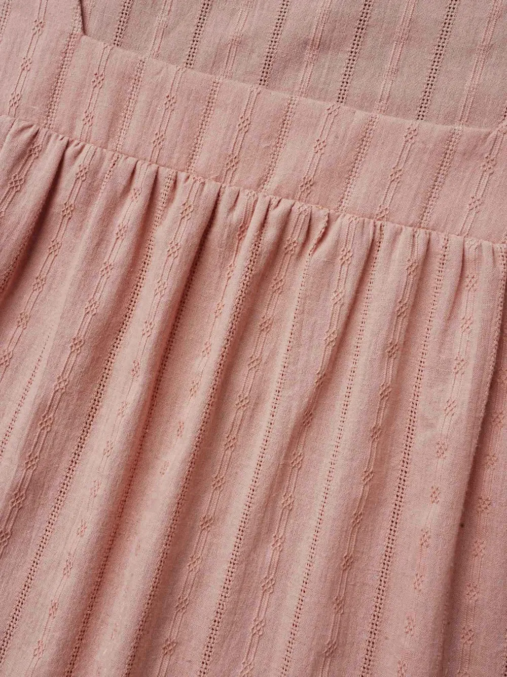 Cotton Square Neck Ruffled Sleeve Shirt