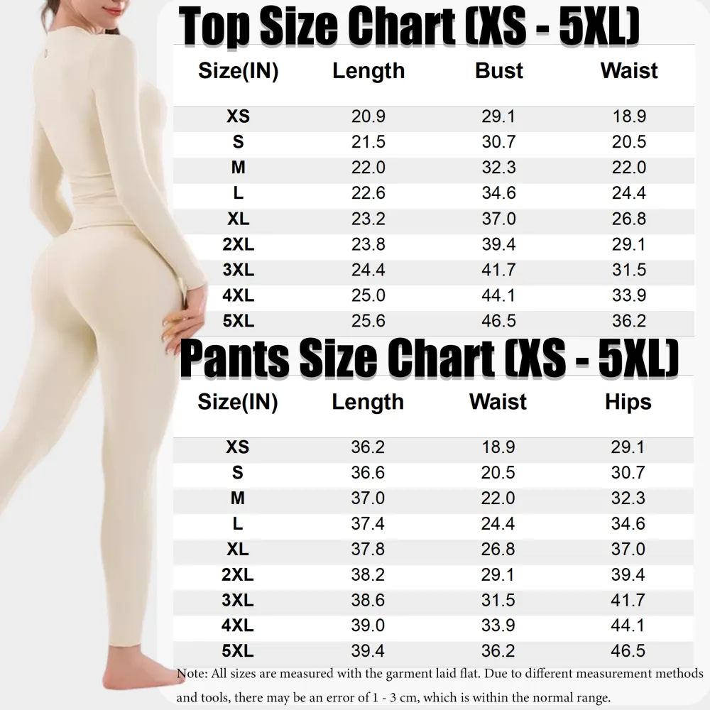 Women’s Yoga Leggings Set – High-Waisted 25” Inseam Pants + Long Sleeve Top