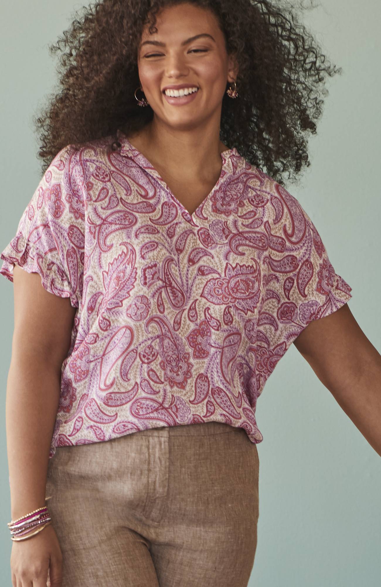 Relaxed Ruffle Top