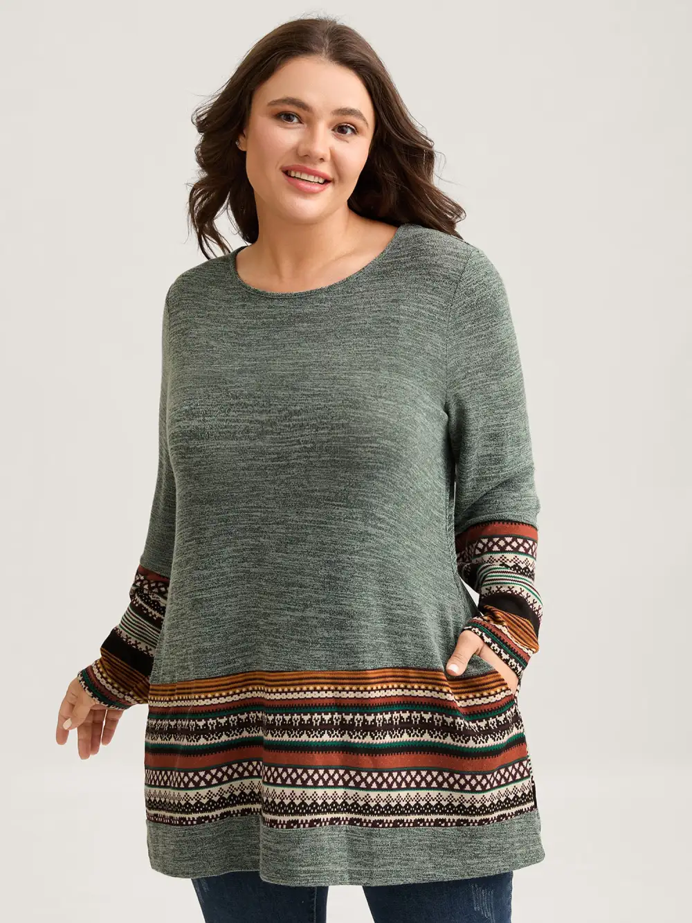 Tunic Boho Print Pocket T-shirt