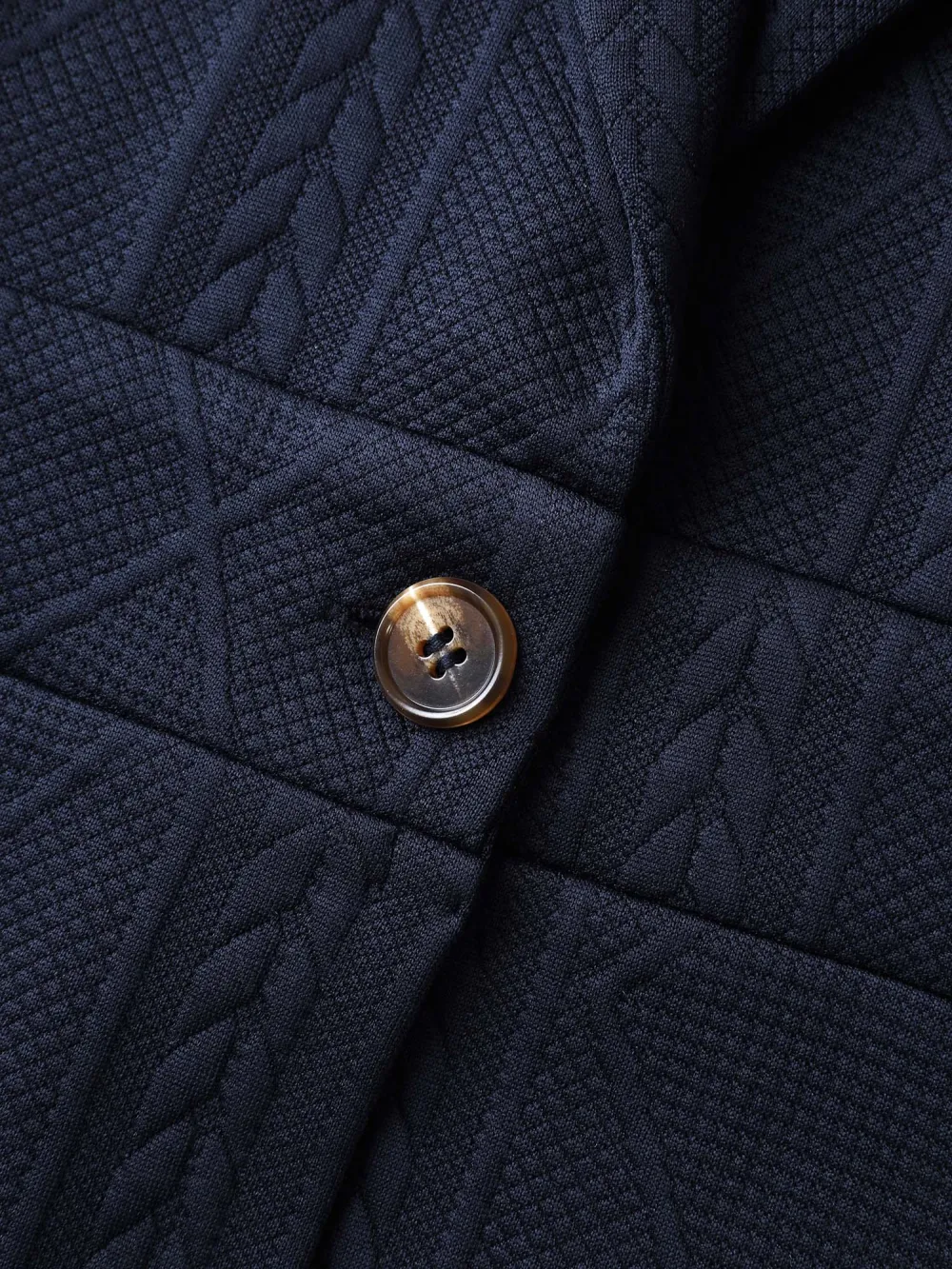 Textured Waist-Defining Solid Blazer