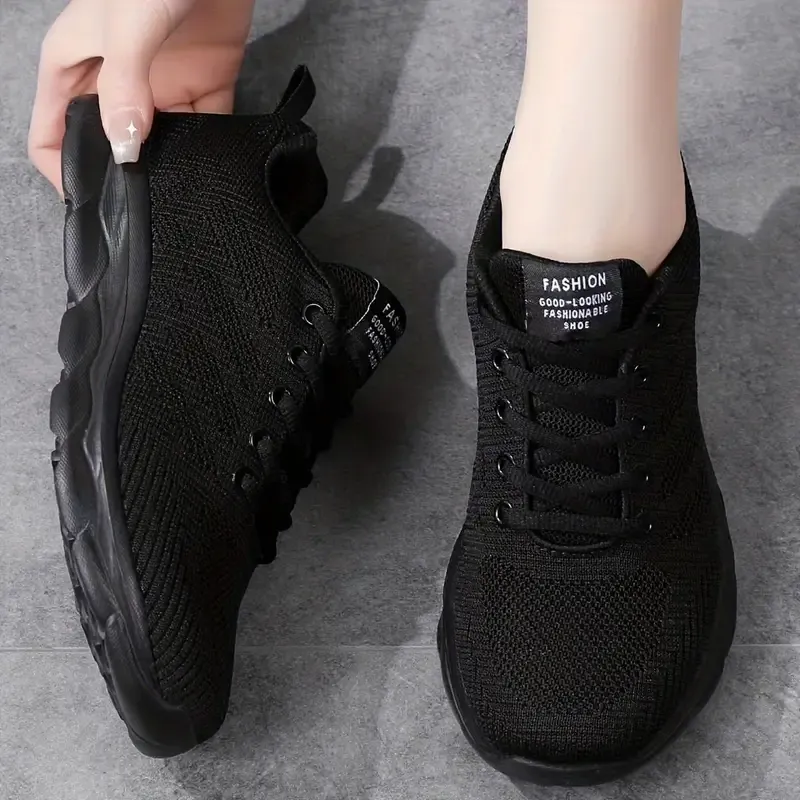 Comfortable Striped Fabric Low Top Sneakers - Lightweight, Breathable, Embroidered, Lace Up, EVA Sole, Fabric Inner and Insole - Perfect for Casual Outdoor Activities All Season
