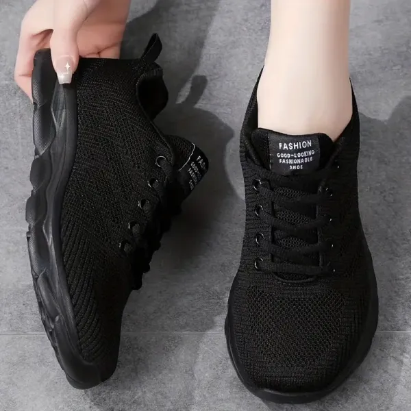 Comfortable Striped Fabric Low Top Sneakers - Lightweight, Breathable, Embroidered, Lace Up, EVA Sole, Fabric Inner and Insole - Perfect for Casual Outdoor Activities All Season