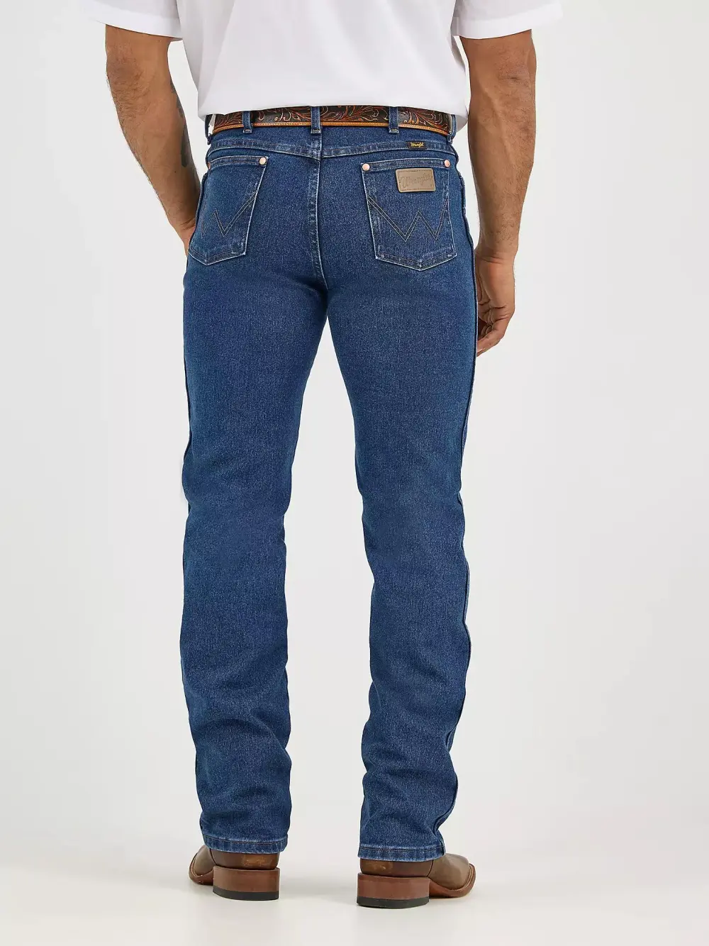 WRANGLER COWBOY CUT SLIM FIT ACTIVE FLEX JEANS IN BLEACH