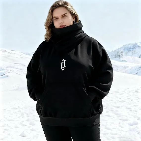 Black Friday-Unisex Oversize Ninja Double-Neck Cotton Hoodie with Pockets