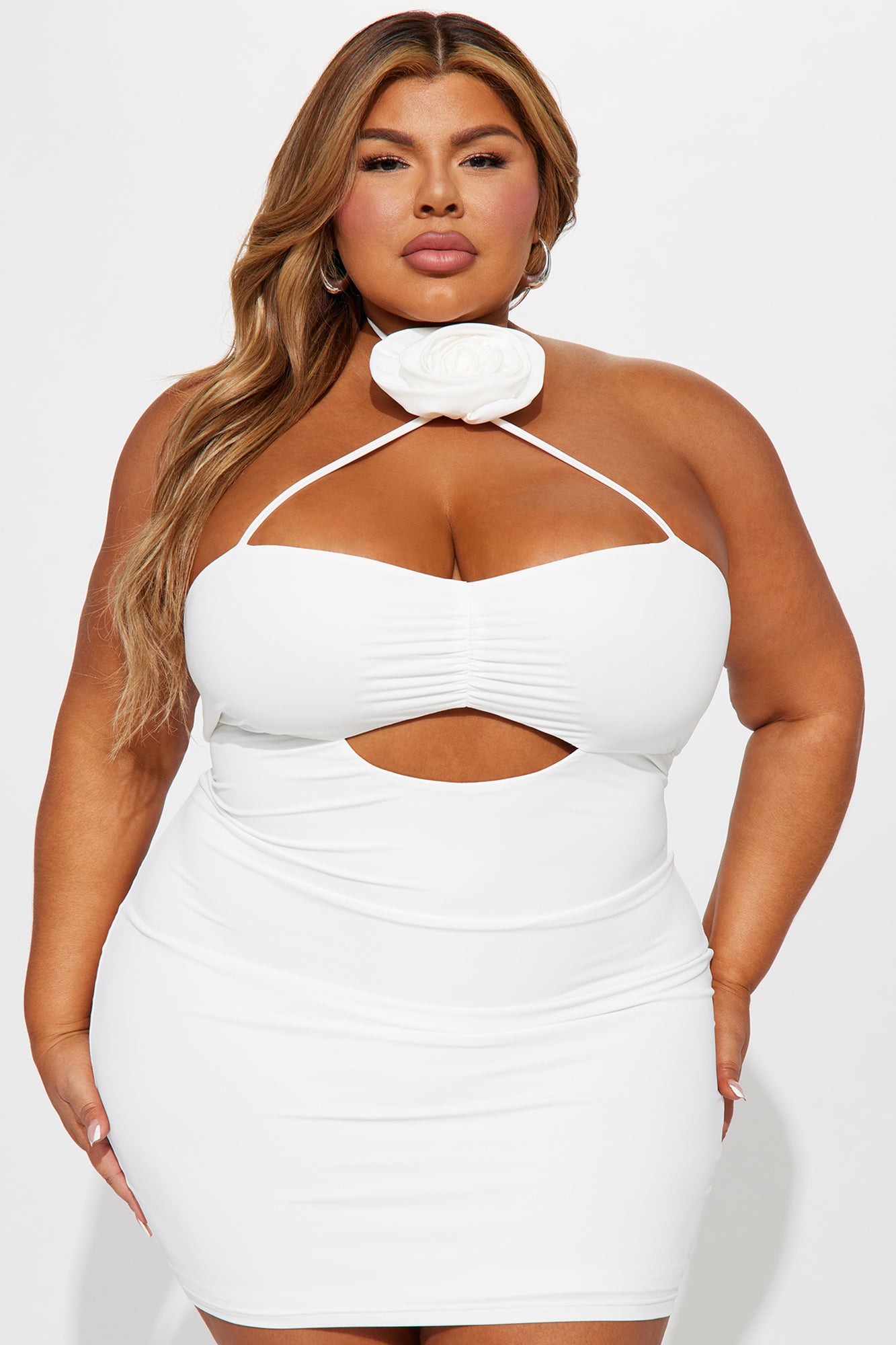 Blake Floral Mini Dress - White