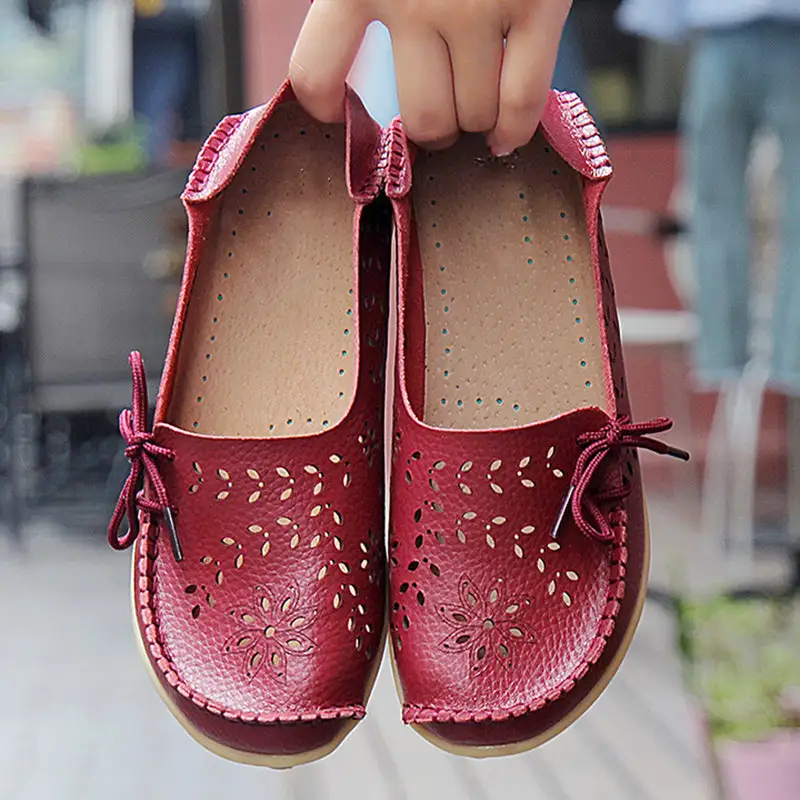 New Hollow Leather Casual Shoes