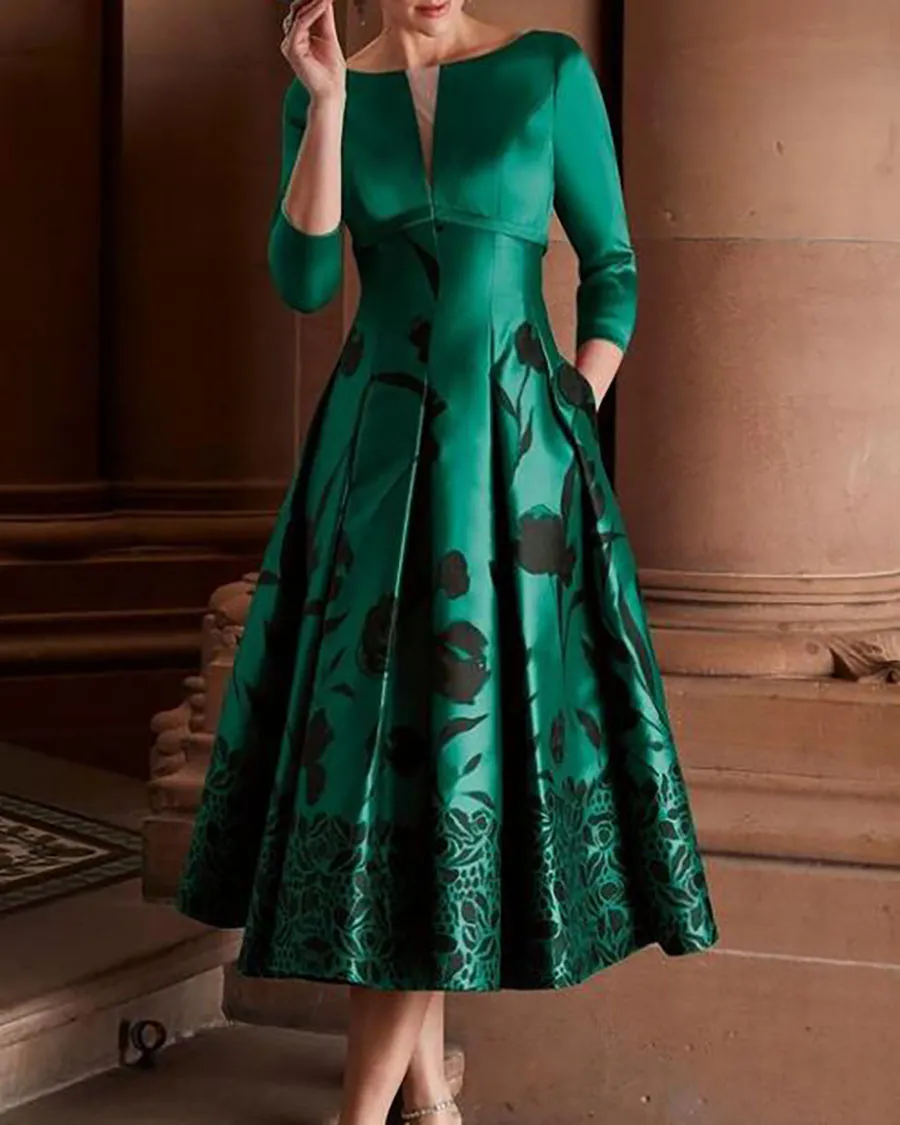 Ladies Casual Elegant Print Dress