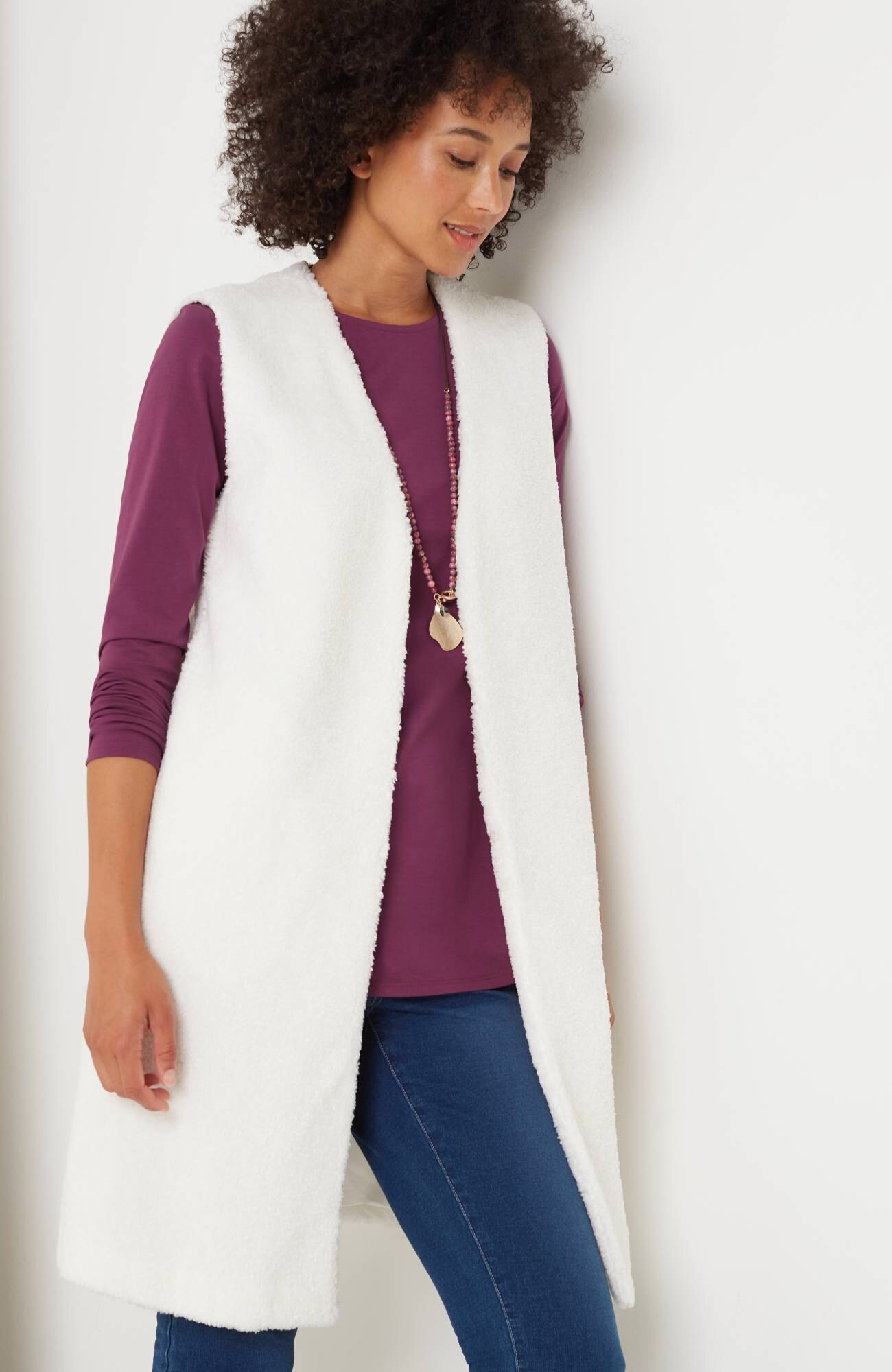 pure jill long-sleeve shirttail tee