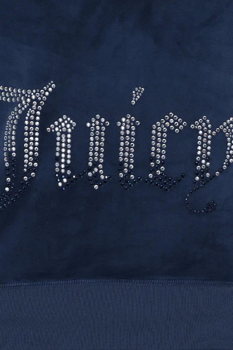 Plus-Size Ombre Big Bling Velour Hoodie