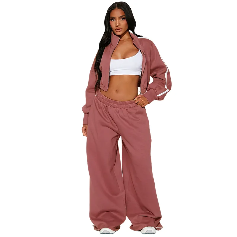 Women's loose-fitting wool lining suit