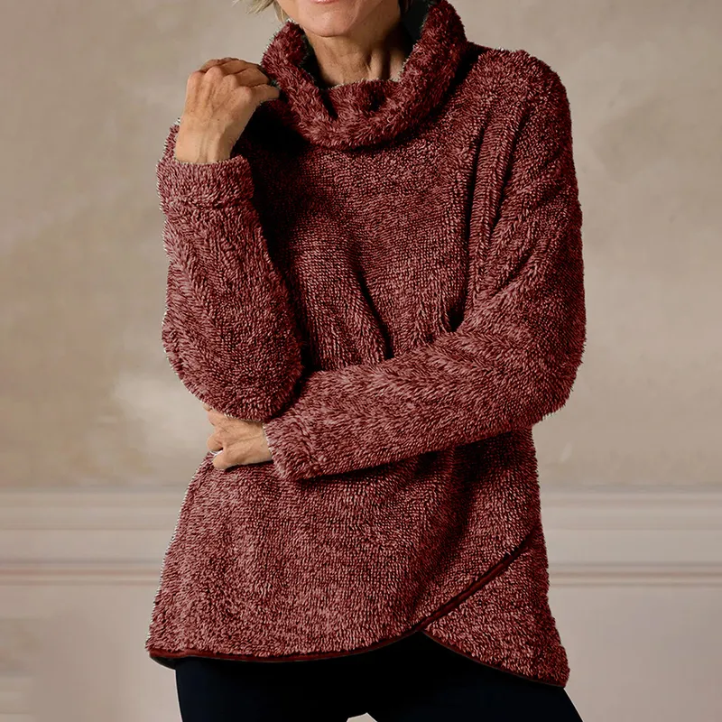 Solid Color Long Sleeve Turtleneck Sweater