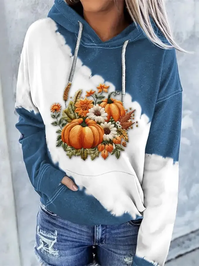Women's Casual Autumn Pumpkin Retro Sweatshirt