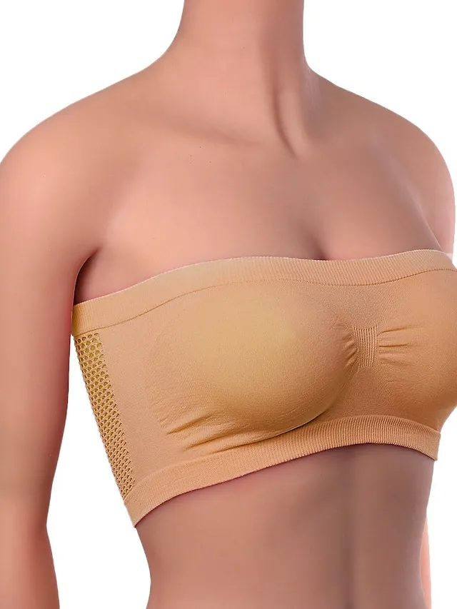 Women's Top Pure Color Fashion Hot Comfort Home Street Daily Nylon Breathable Bandeau Sleeveless Summer Spring Black White