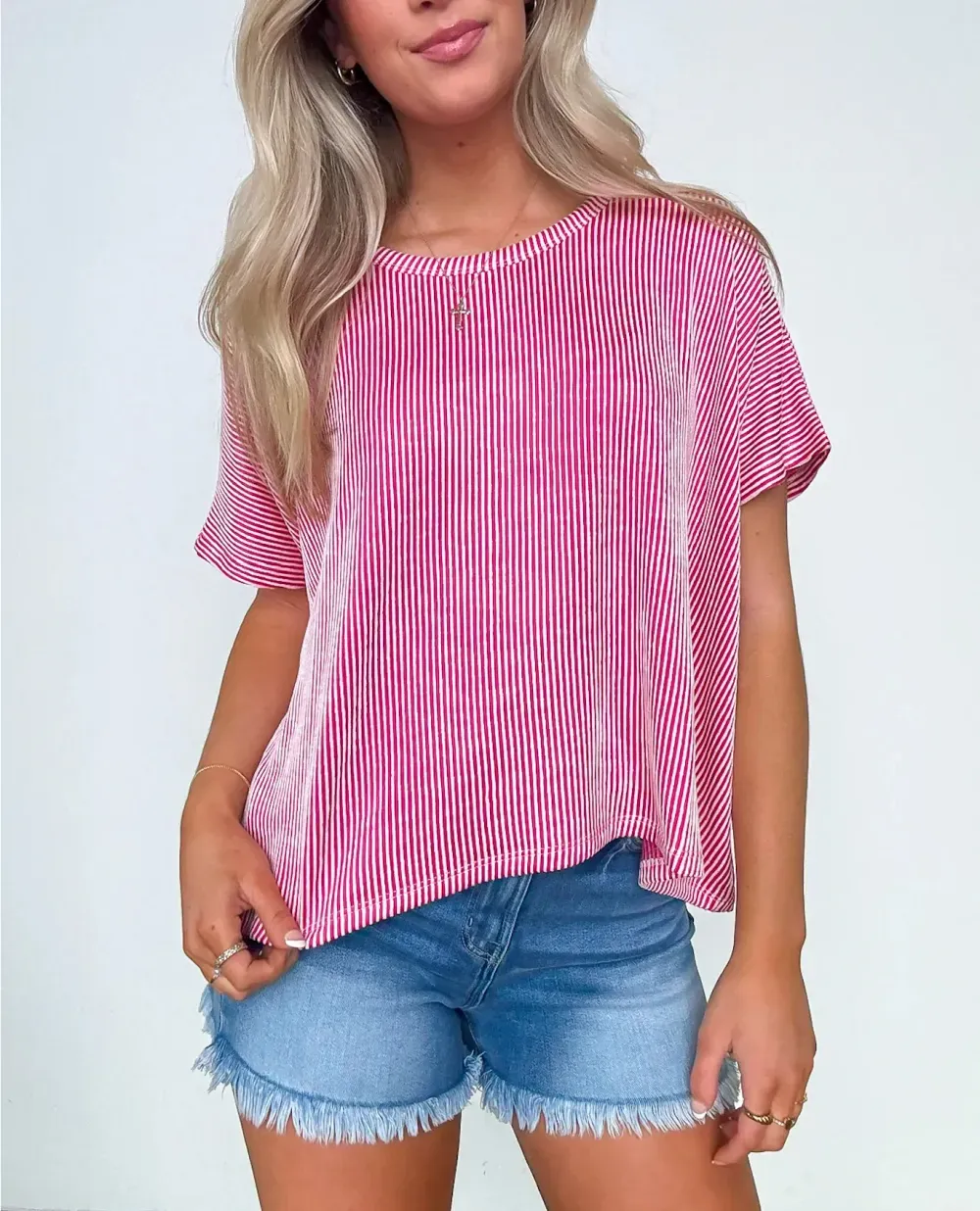 Hot Sale Two Tone Rib Knit Oversized Top