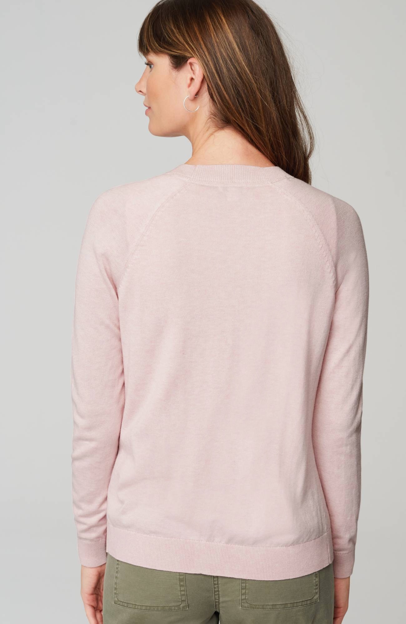 organically grown cotton v-neck cardi
