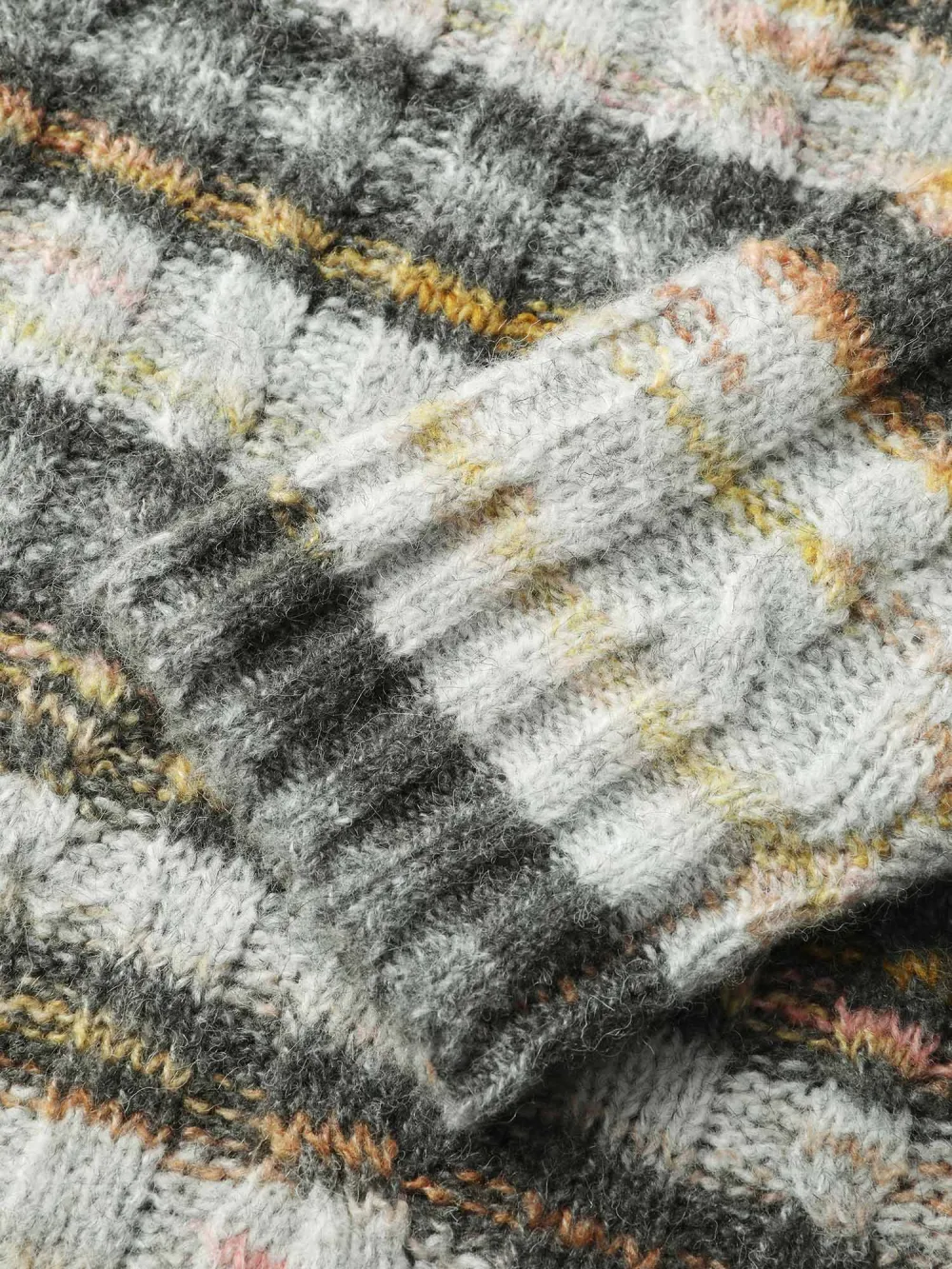 Heather Twist Textured Round Neck Pullover