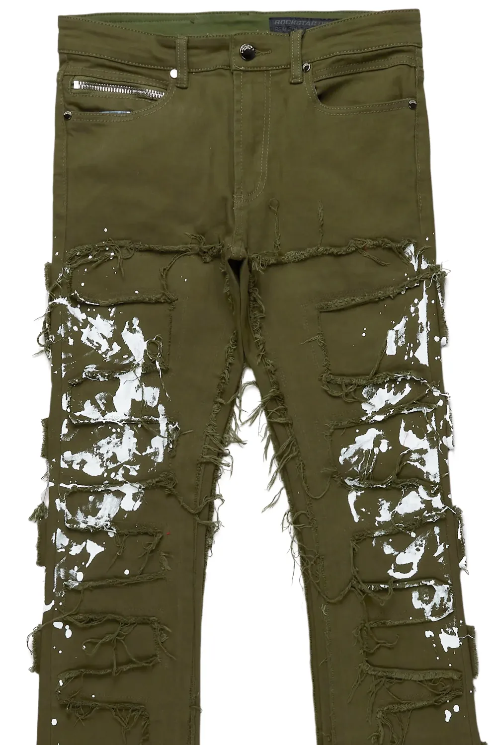 Fumitto Green Painter Stacked Flare Jean