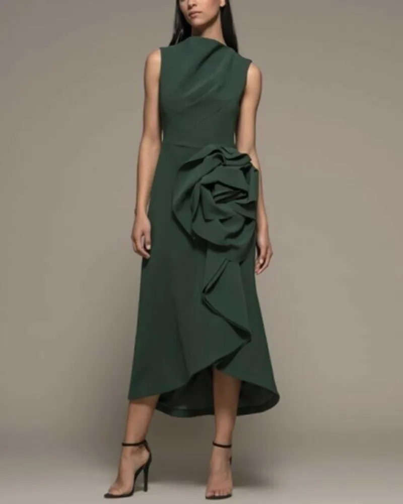 Green elegant maxi dress