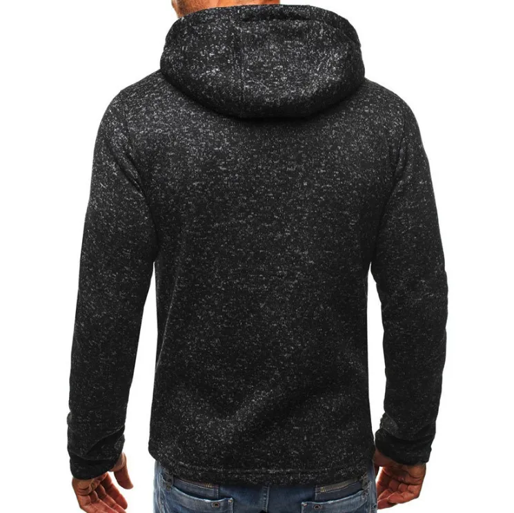 Men's Sports And Leisure Plus Fleece Hooded Cardigan Jacket