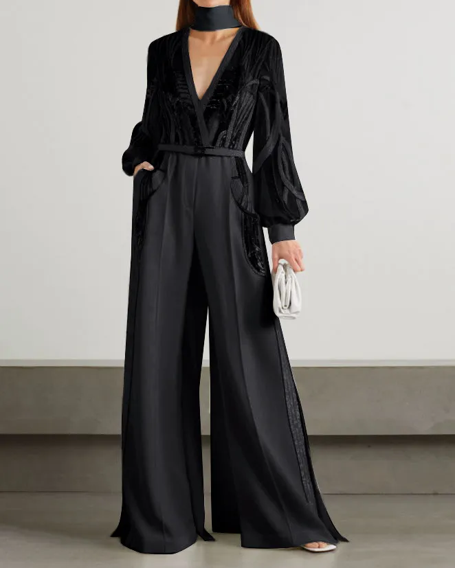 Ladies sequin oversize jumpsuit