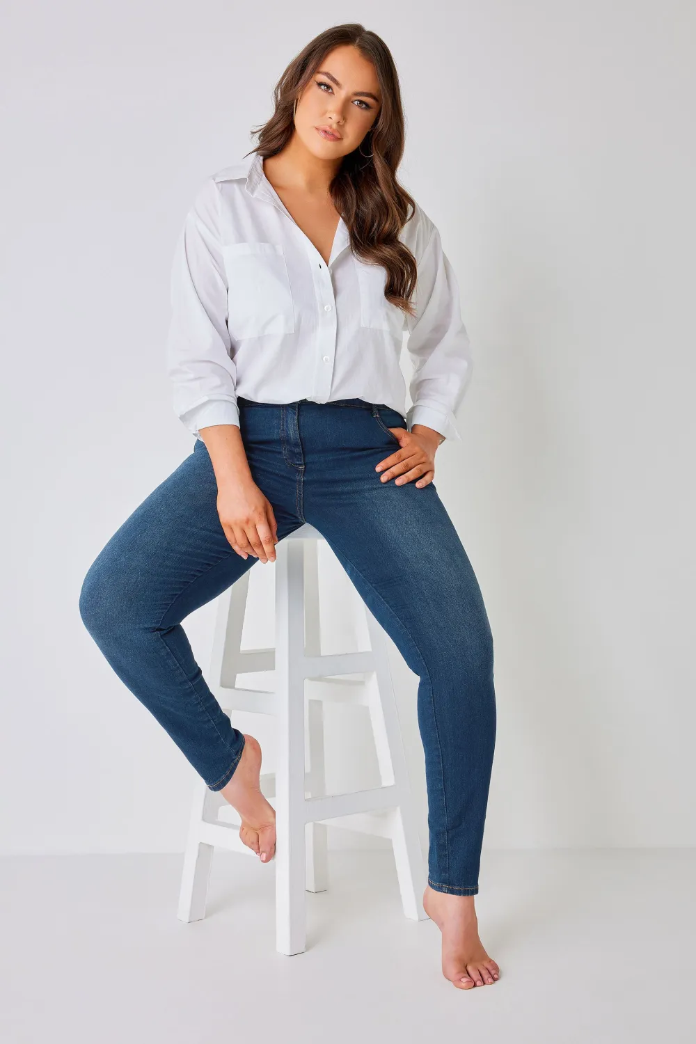Curve Mid Blue Skinny Stretch AVA Jeans