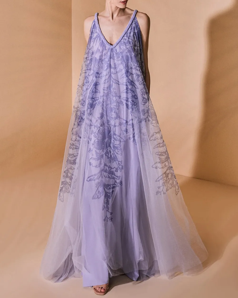 V-neck suspender dress