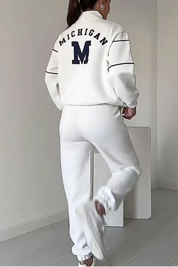Women's Fashion Sports Leisure Letter Sweater & Pants Two-piece Set