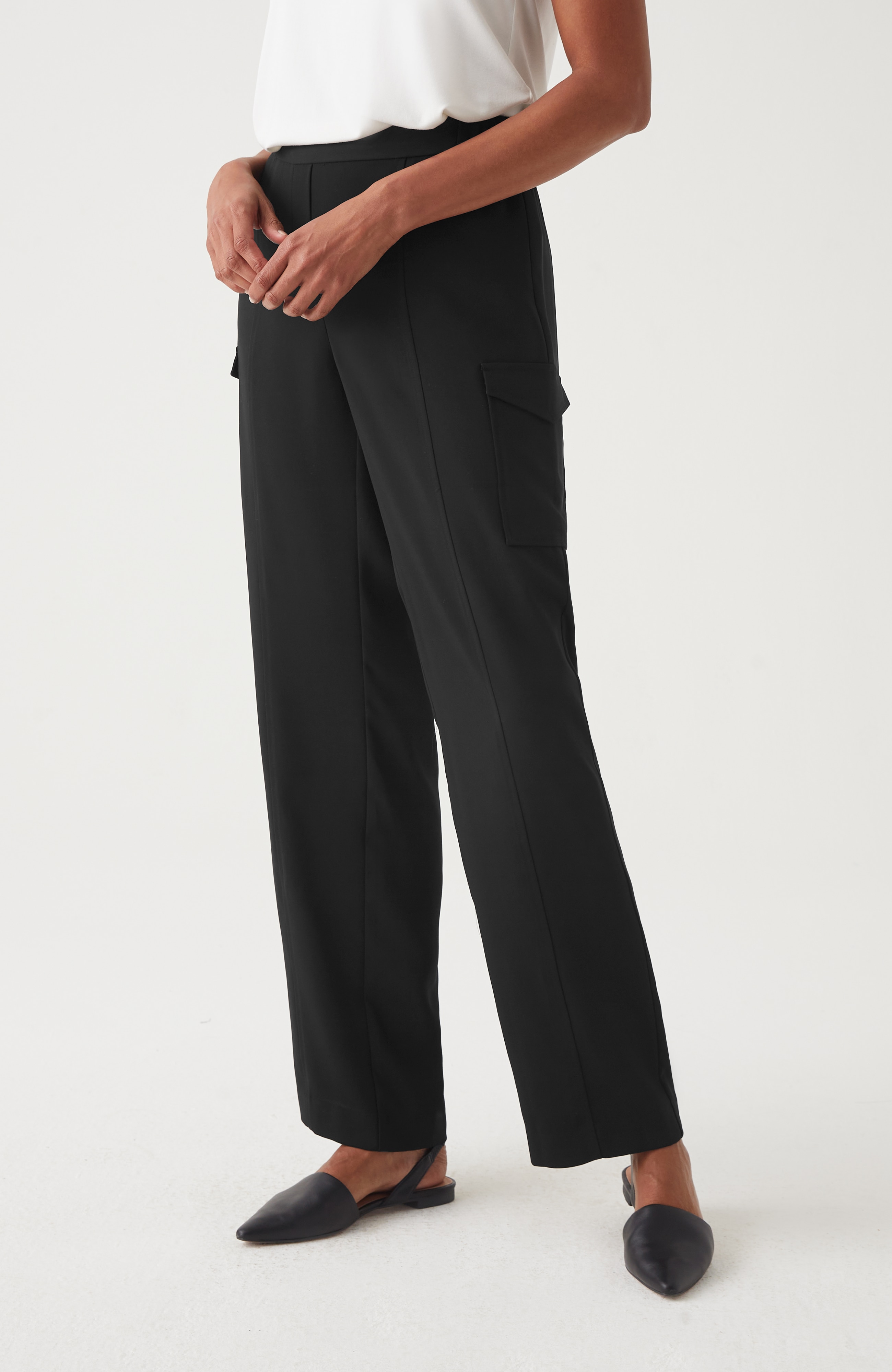 Wearever Easy-Care Straight-Leg Cargo Trousers