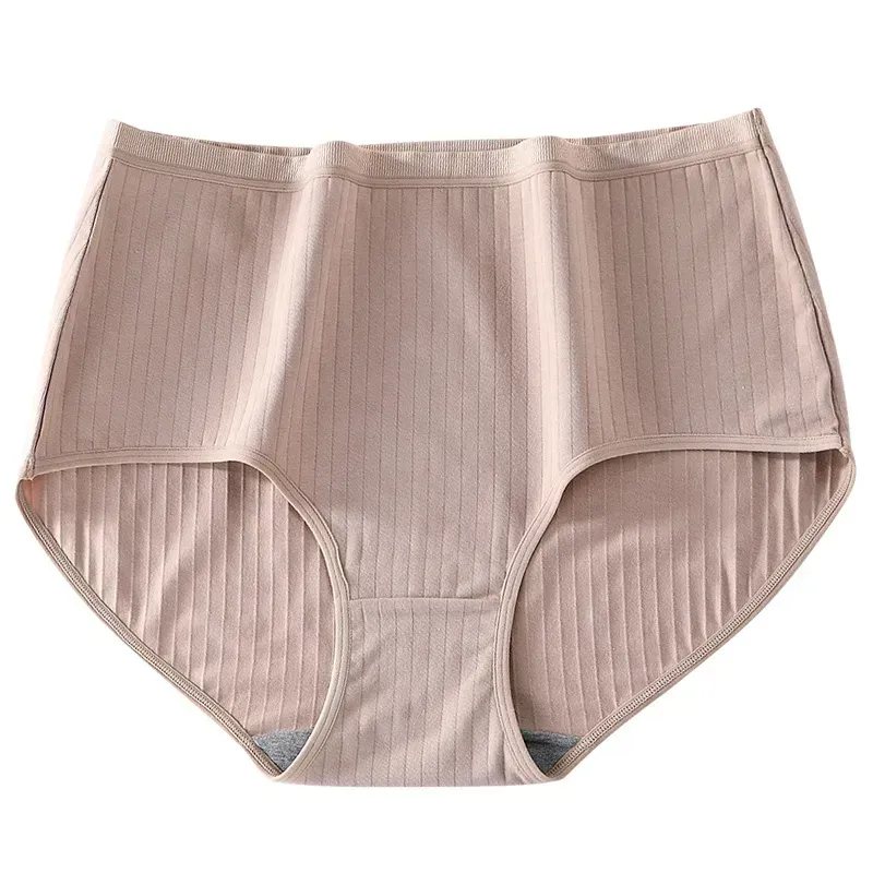 Plus Size High Waist Leak Proof Cotton Panties