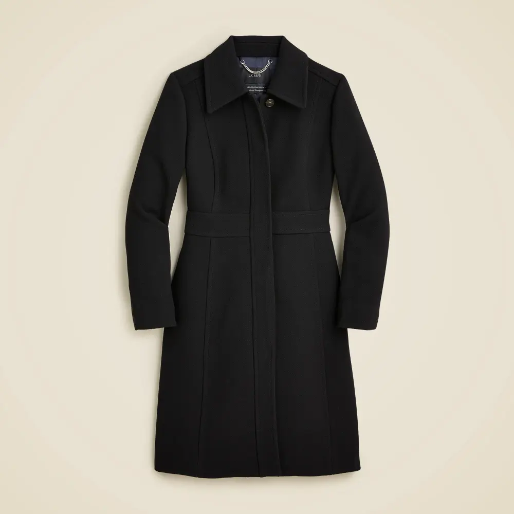 New lady day topcoat in Italian double-cloth wool blend