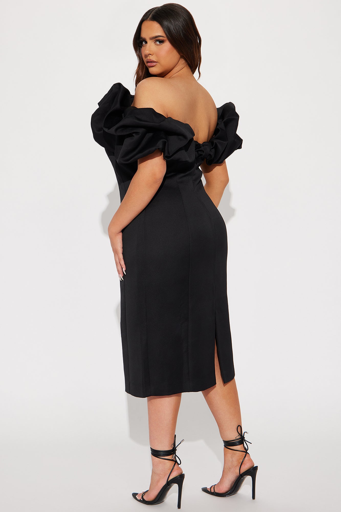 Parisian Nights Midi Dress - Black