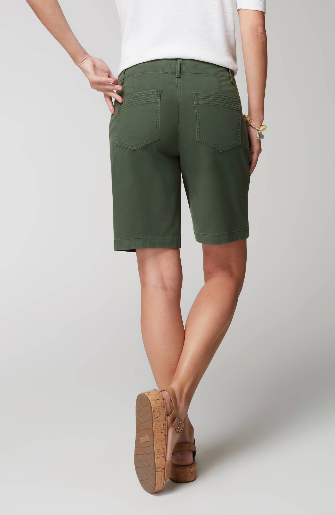 Trapunto-Stitched Chino Shorts