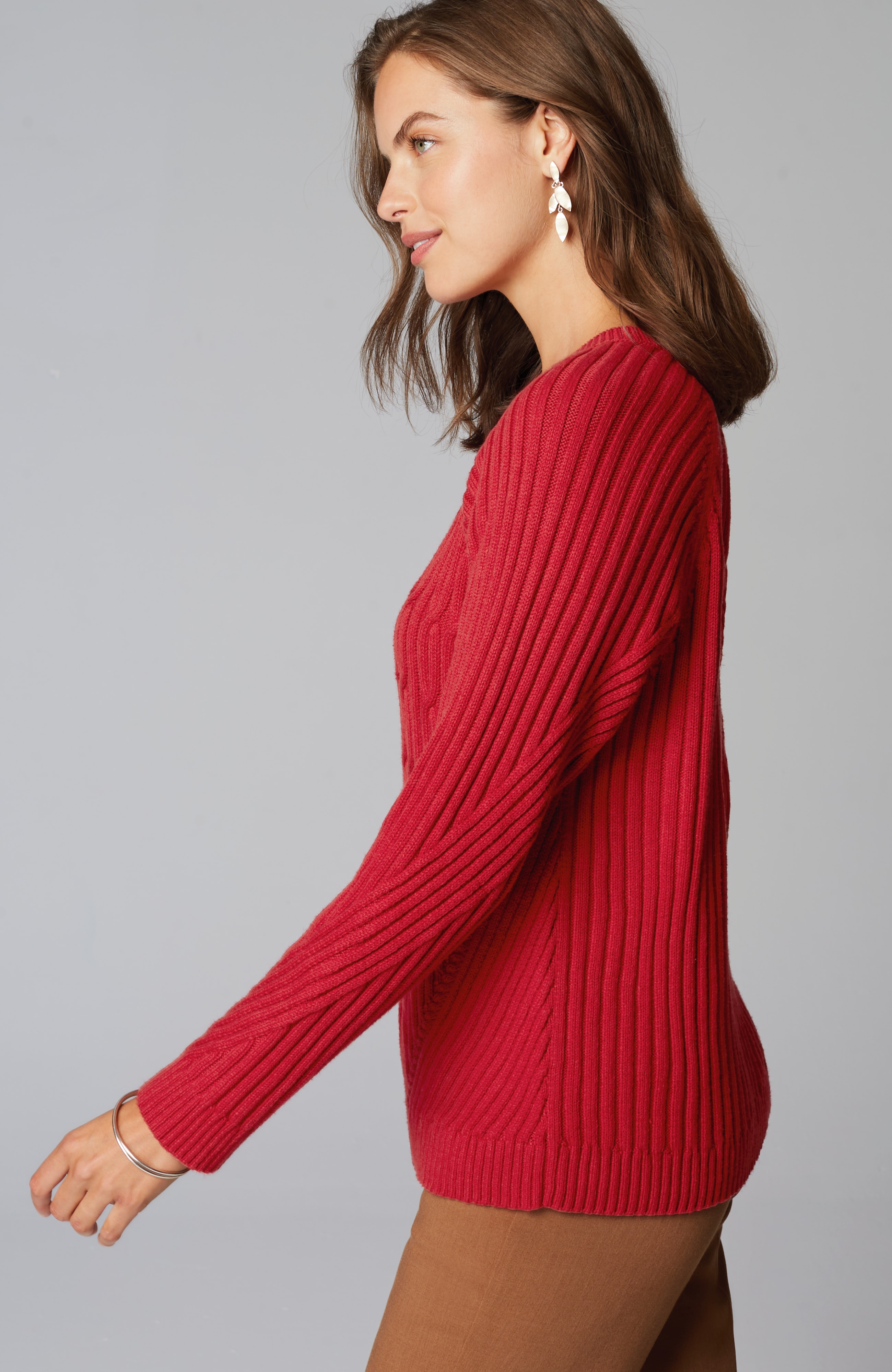 Placed-Cable Sweater