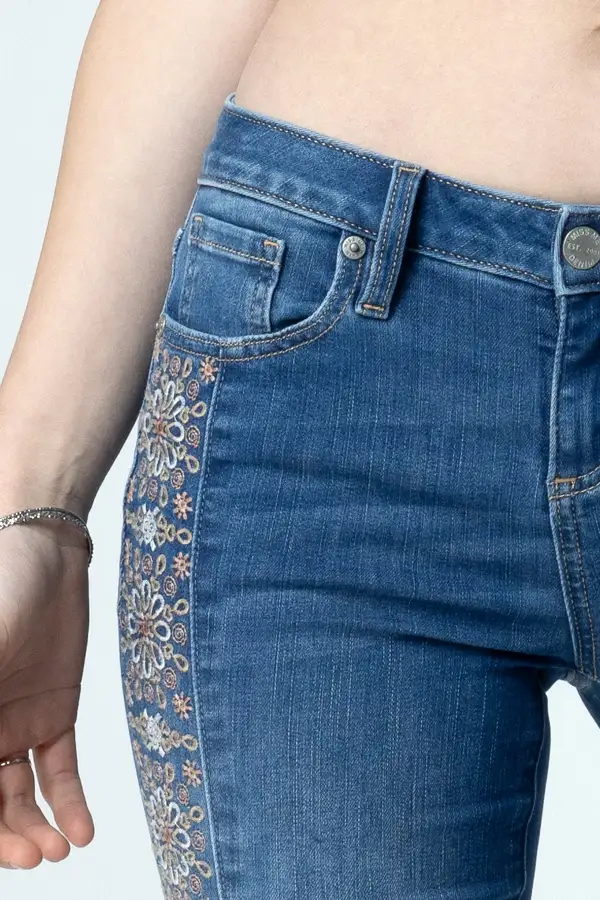 Towering Floral Flare Jeans