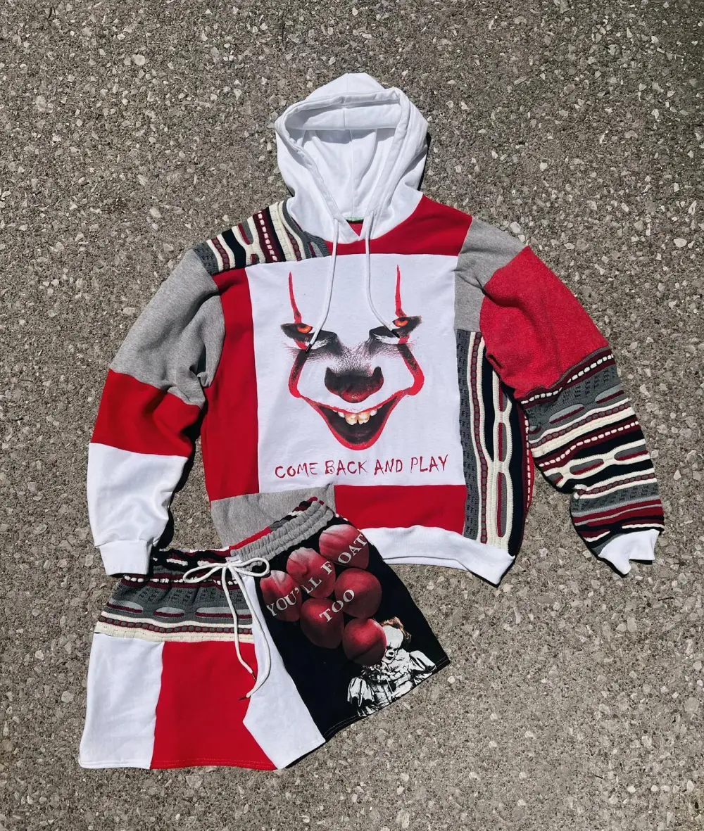 Red 2 piece set tops and bottoms how perfect and cozy piece for your Halloween day