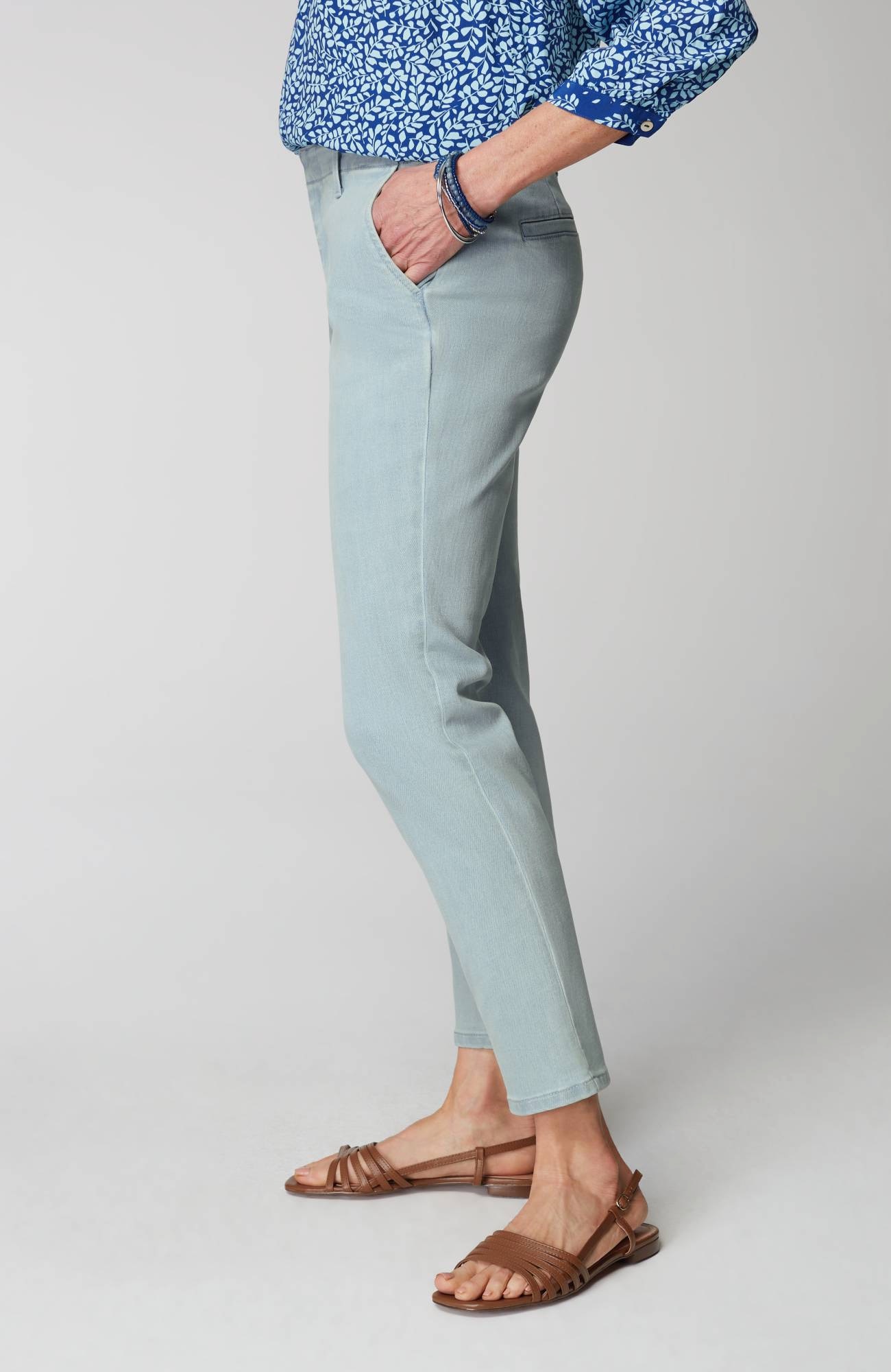 Slim-Leg Denim Trousers