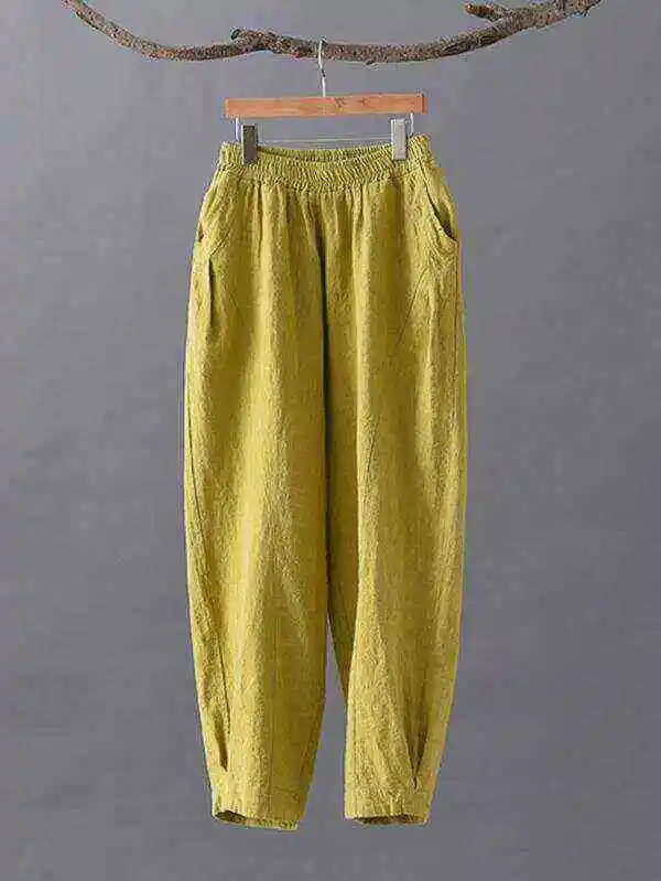 Loose Solid Color Casual Pants