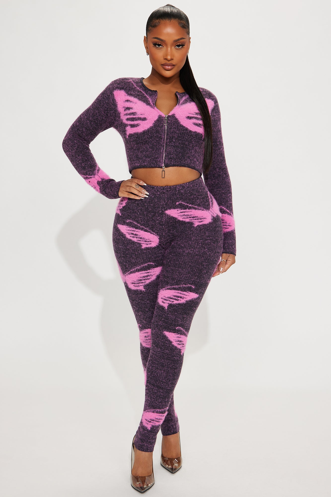 Butterfly Dreams Legging Set - Pink/combo