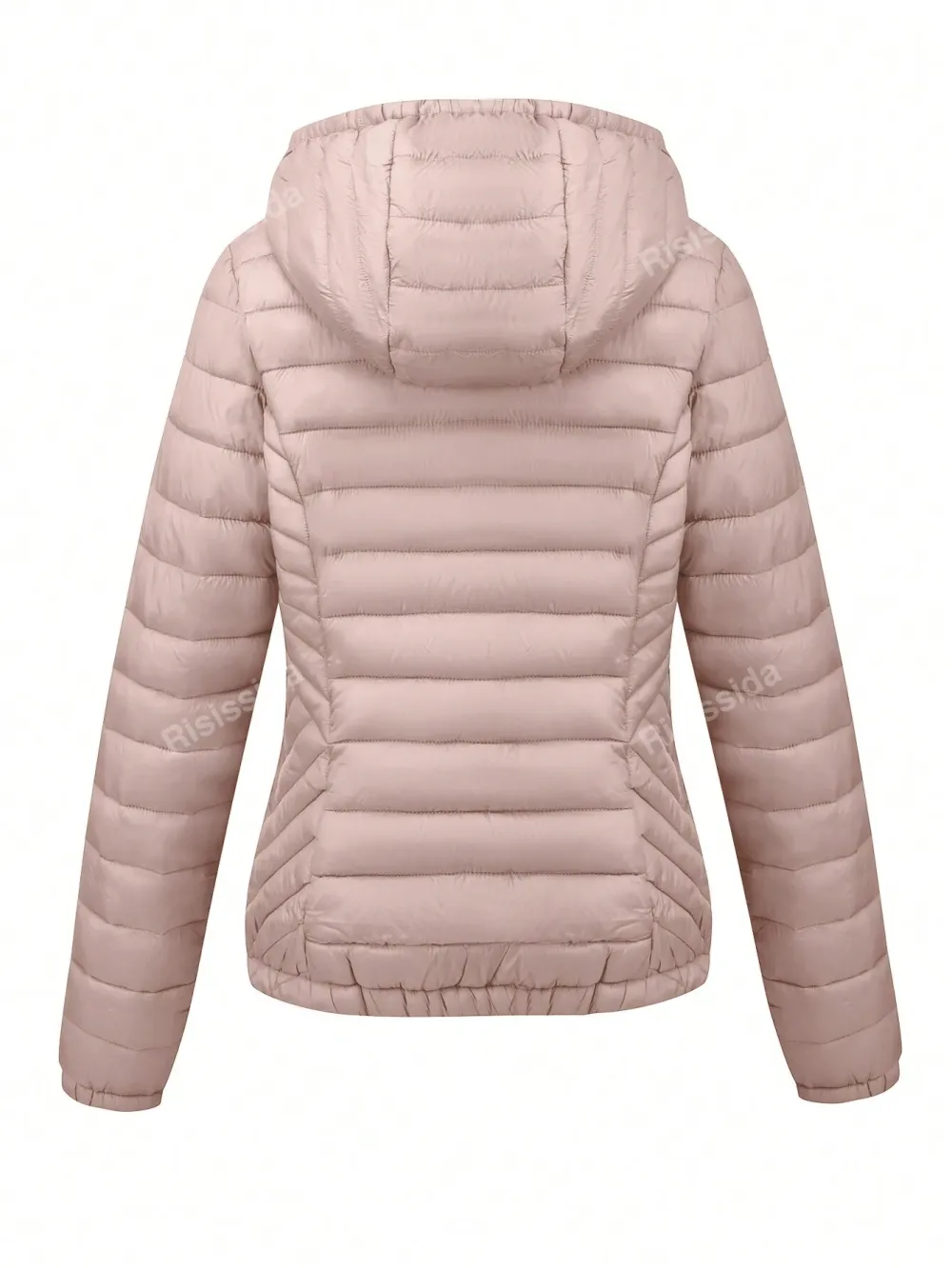 Women's Minimalist Warm Hooded Padded Coat With Pockets, Puffer Jacket For Autumn/Winter
