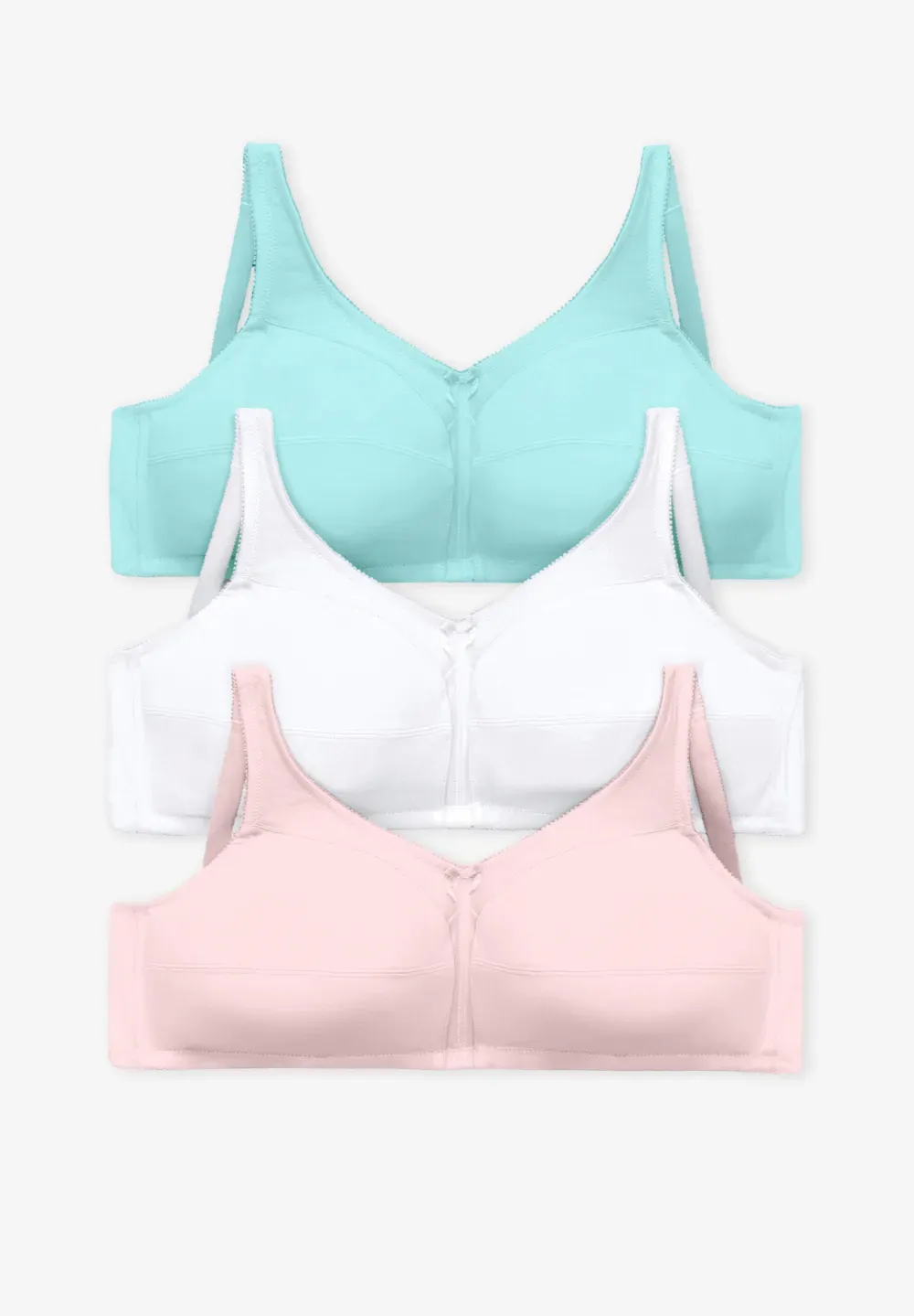 3-Pack Cotton Wireless Bra