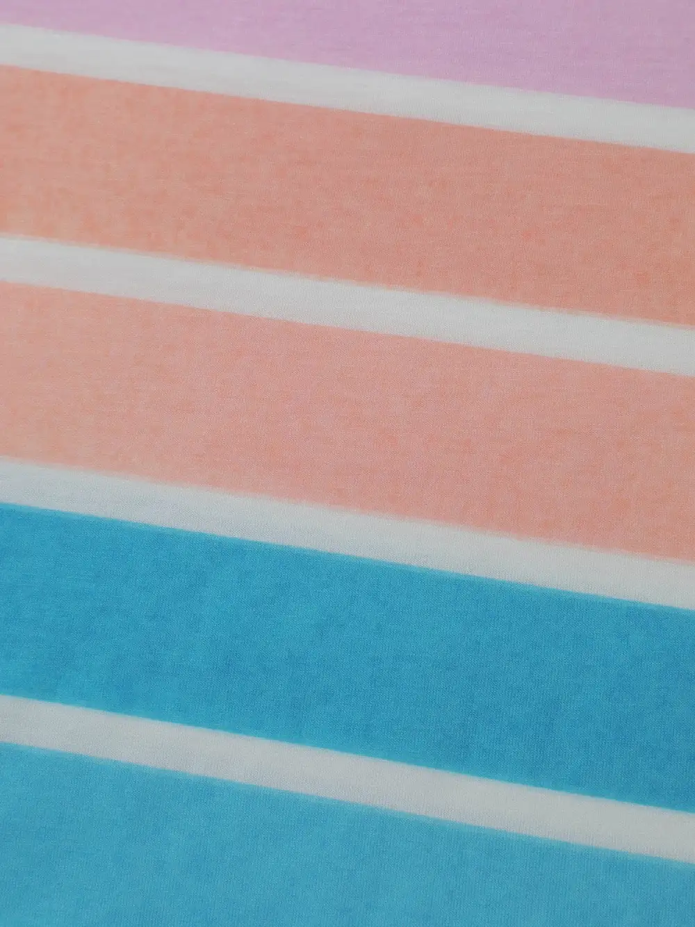 Colorful Stripe Relaxed-Fit Stretchy Hem T-Shirt