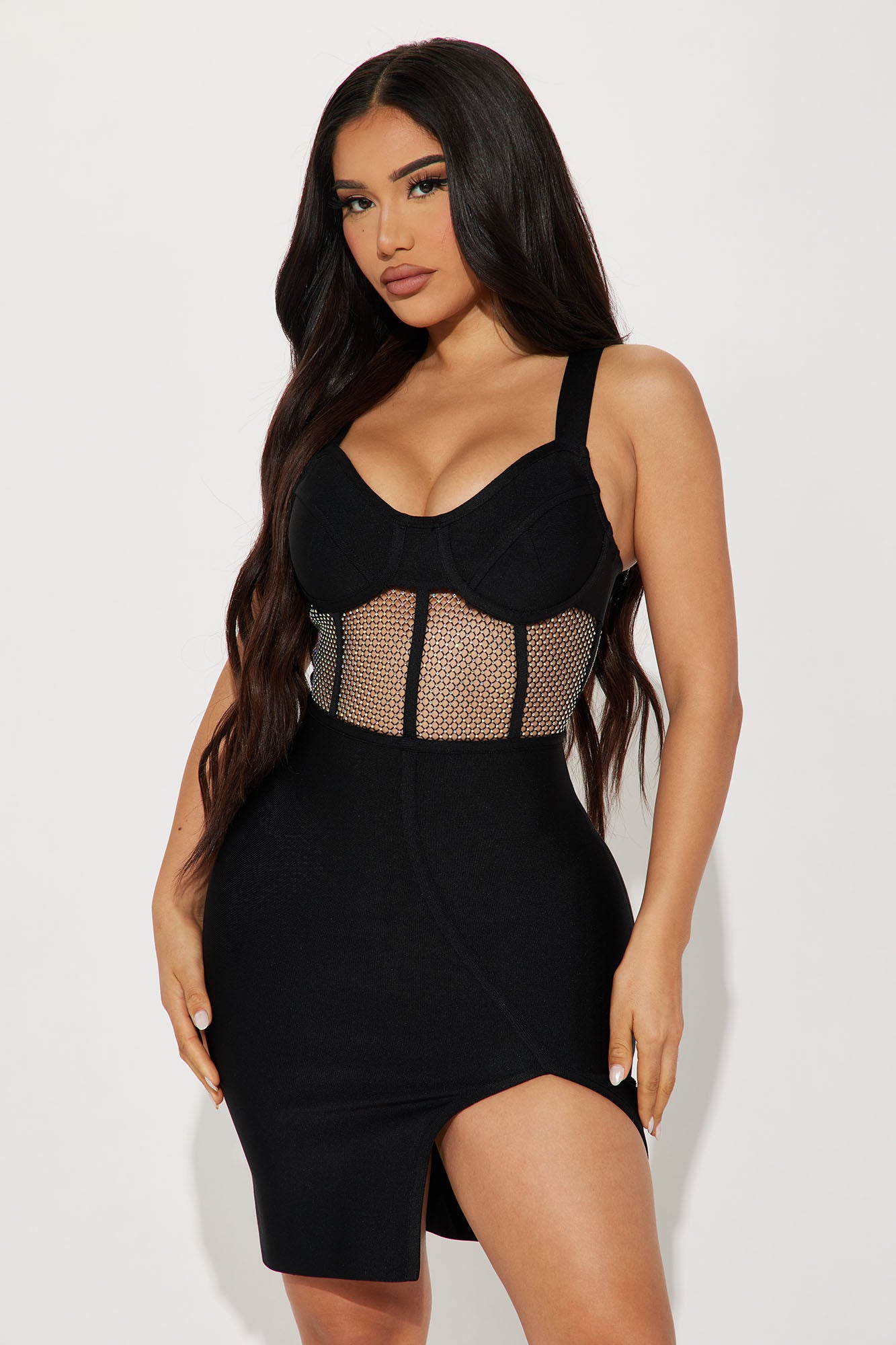 Blissful Bandage Mini Dress - Black