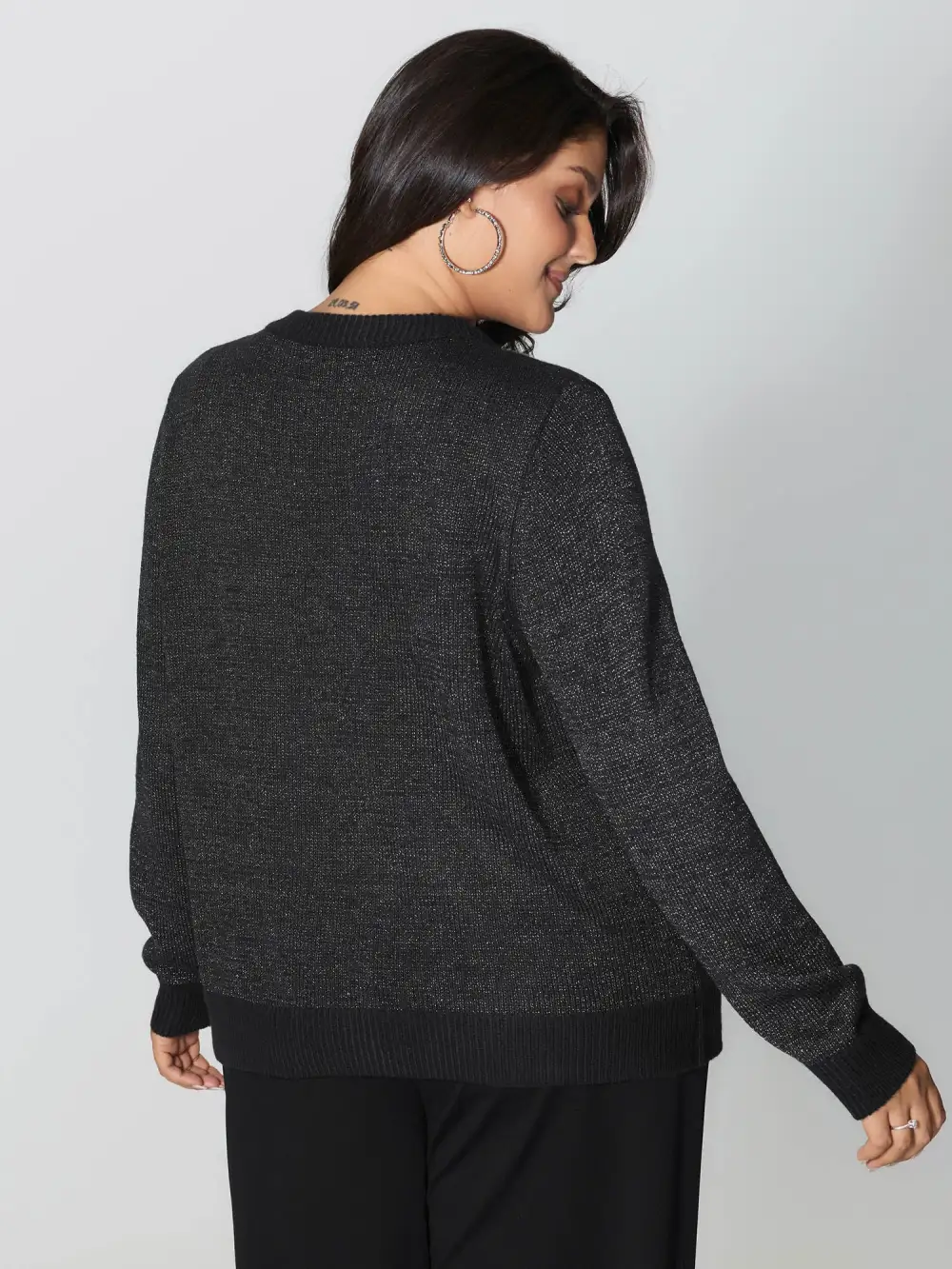 Patch Pockets Textured Button Knit Cardigan