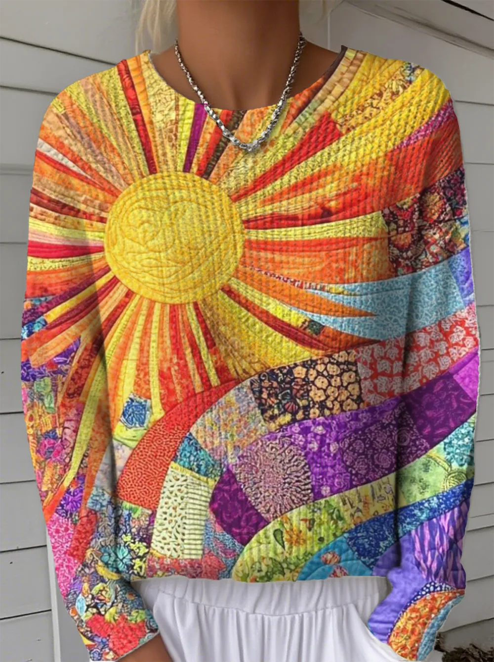 Women's Retro Art Ethnic Pattern Pullover Sweater Regular Autumn and Winter Top