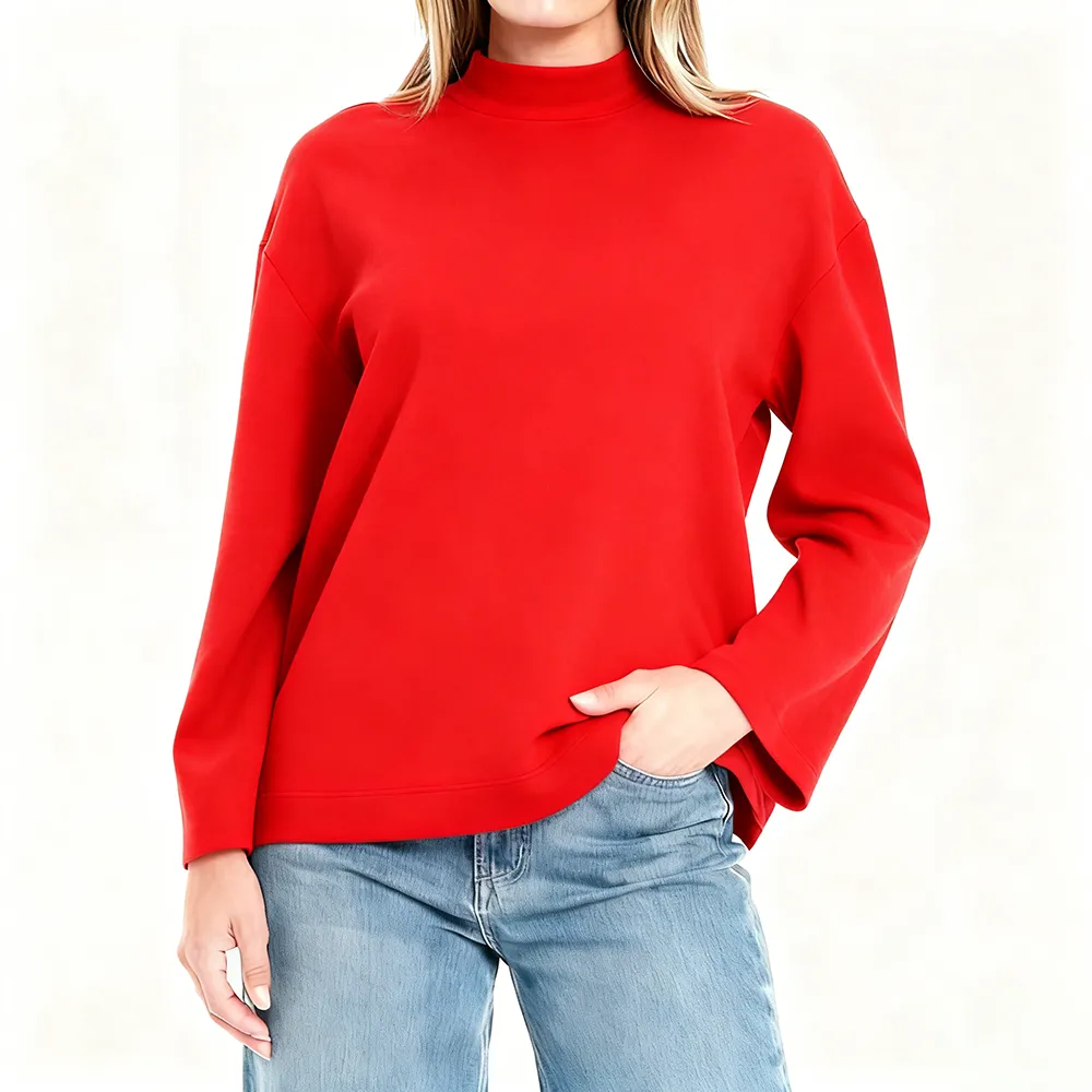 Women's Cozy Mock-Neck Tunic Sweater